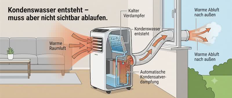 Muss man bei einer mobilen Klimaanlage Wasser ablassen?